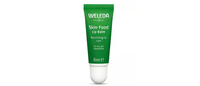 One of our best natural lip balms: Weleda Skin Food Lip Balm